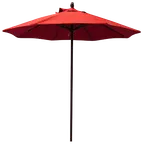 image of Plantation Prestige 9720P-01 GRA 7 ft Octagon Patio Umbrella, Aluminum Pole, Push-Up with Locking Pin, Grade A Fabric
