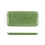 image of Turgla 01-018-31AGVS - Rectangular Agave Glass Platter, 12.25" x 6" x 1" Fusion Dinnerware