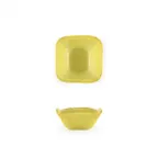 image of Turgla 02-047-06YLW - Square Glass Ramekin, 2.25" x 1.5" H, 2 oz Capacity, Bright Yellow Finish