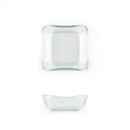 image of Turgla 02-359-11CLR Square Clear Glass Bowl, 3.5" x 3.5" x 1.25", 3 oz Capacity, 1-8 oz, Deep Dish