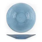 image of Turgla 04-316-45TBLU - 17.75" Round Glass Serving Bowl, 4.5 Qt (97 Oz) Blue Finish