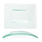 image of Turgla 05-004-15CLR Rectangular Glass Dinner Plate, 6" x 4", Clear Finish, Smallware Tabletops