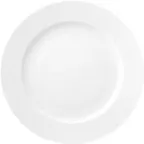 image of Turgla D116DU00 - Delta Plate, 6.25" Round White Porcelain Plate with Rolled Edge and Wide Rim
