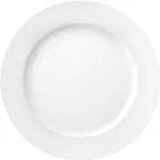 image of Turgla D122DU00 - 8.75" Round White Porcelain Plate, Rolled Edge, 8.625" Diameter, China Dinnerware