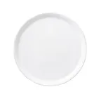 image of Turgla D133PT00 12.5" Round White Porcelain Plate with Rolled Edge and Coupe Rim