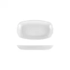 image of Turgla KO24KY00 Delta‑Coupe 9.25" Platter, 9.25" W x 6.25" D x 1" H, White Porcelain, Rolled Rim