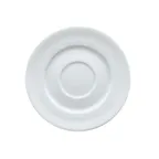 image of Turgla LIZ01CT00 - Round White Porcelain Saucer, 5.75" Diameter, Elegant Dinnerware Piece