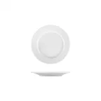 image of Turgla LIZ18DU00 - 7" Round White Porcelain Plate, Rolled Edge, Wide Rim, China Tableware