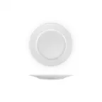image of Turgla LIZ20DU00 - Lizbon 7.75" Round White Porcelain Plate with Rolled Edge and Wide Rim
