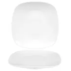 image of Turgla MMZ25DU00 Mimoza Square White Porcelain Plate, 8.5" (8.625") Coupe Rim, China Tableware