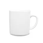 image of Turgla MRS01MG00 - 10 oz Round White Porcelain Mug, 3" Diameter x 3.5" Height, Stackable
