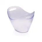 image of Turgla R-BCKCMP350FRS Ice Bucket – Oval Frosted Polycarbonate, 13.75" x 13.75" x 10" Room Supply