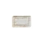 image of Turgla T-ANAR28DT-12 Rectangular China Plate, 9.5" x 6" Brown Porcelain Dinnerware