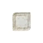 image of Turgla T-ANAR30KR-6 Square China Plate, 9" x 9" Brown Porcelain Dinnerware
