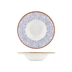 image of Turgla T-EAGT28CK-6 Deep Rim Round China Plate, 11" Diameter, 16 oz Capacity, Blue Porcelain