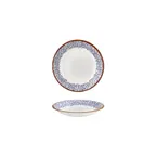 image of Turgla T-EAZT13CK-24 Deep Rim China Plate, 5" Round Blue Porcelain, 5 oz Capacity