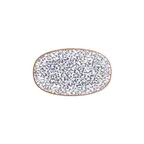 image of Turgla T-EAZT29OV-6 Oval Porcelain Platter, Blue, 11.5" W x 6.75" D, 12" Long Side Dinnerware