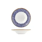 image of Turgla T-ECZT25CK-6 Edera Cobalt Deep Plate, 9.75" Round Porcelain Dinner Plate, 14 oz Blue Rim