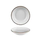 image of Turgla T-GREFL25CK-6 Deep Round Plate, 9.75" Diameter, Brown Porcelain, Deep Rim, 44 oz
