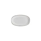 image of Turgla T-GREZT24OV-12 Oval Brown Porcelain Platter, 9.5" W x 5.5" D, Elegant Dinnerware Serving Tray