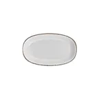 image of Turgla T-GREZT29OV-6 Grace Oval Porcelain Platter, 12" Long Side x 7" Short Side, Brown Finish