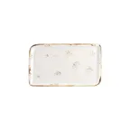 image of Turgla T-HAELAR34DT-6 Rectangular Porcelain Platter, Brown, 11.75" W x 7" D, 12" Long, 6" Short