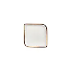 image of Turgla T-HAGLAR20KR-12 Gleam Square Plate, 6" x 6", Brown Porcelain Dinnerware