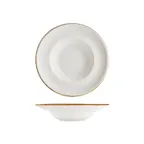 image of Turgla T-HAGLZT27CK-6 Deep Round Plate, 10.75" Diameter, 17 oz Capacity, Brown Porcelain Deep Rim