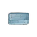image of Turgla T-HAINAR34DT-6 Infinity Platter, Rectangular Turquoise Porcelain, 12" x 6" Tray
