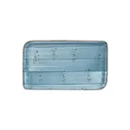 image of Turgla T-HAINAR38DT-6 Rectangular Platter, 13.75" W x 6.25" D Turquoise Porcelain Dinnerware