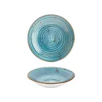 image of Turgla T-HAINFL25CK-6 Deep Round Plate, 9.75" Diameter, Turquoise Porcelain, 44 oz, Deep Rim Finish