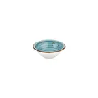 image of Turgla T-HAINZT16KS-12 Round Porcelain Bowl, 6.25" Diameter, 17 Oz Capacity, Turquoise Finish