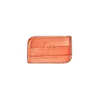 image of Turgla T-HALTAR28DT-12 Rectangular Porcelain Dinner Plate, 9.5" x 6", Vibrant Orange Finish