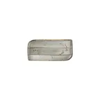 image of Turgla T-HASPAR28DT-12 Supreme Rectangular China Plate, 9.5" x 6", Grey Porcelain Dinnerware