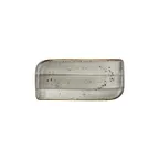 image of Turgla T-HASPAR34DT-6 Supreme Rectangular Porcelain Platter, Grey, 11.75" W x 7" D