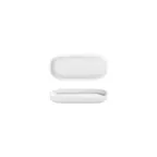 image of Turgla T-HL205OV-12 Warm White Porcelain Oval Platter, 7.75" W x 3.75" D, Dinnerware