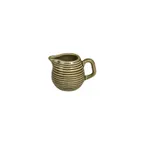 image of Turgla T-HLBB01ST-12 Creamer Pitcher, 3.25" Diameter, 3 Oz, Round Green Porcelain with Handle