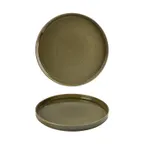 image of Turgla T-HLBB27RD-6 Round 10.75" Green Porcelain Dinner Plate, Fine China Tableware