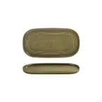 image of Turgla T-HLBB30OV-6 Oval Green Porcelain Platter, 11.75" W x 6.25" D (12" x 6")