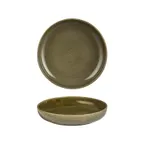 image of Turgla T-HLBBCP26CK-6 Bamboo Deep Plate, 10.25" Round Green Porcelain, Deep Rim, 59 oz Capacity