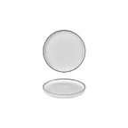 image of Turgla T-HLBLA16RD-6 Helix Round China Plate, 6.25" Diameter, Black Porcelain Dinnerware
