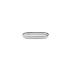 image of Turgla T-HLBLA205OV-12 Oval Black Porcelain Platter, 7.75" W x 3.75" D, Dinnerware Tray