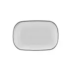 image of Turgla T-HLBLA34OV-6 Helix Oval Porcelain Platter, 13.5" W x 9" D, Black Finish, Dinnerware Tray