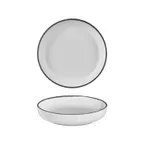 image of Turgla T-HLBLACP26CK-6 Helix Deep Round China Plate, 10.25" Diameter, 59 oz Black Porcelain