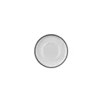 image of Turgla T-HLBLASM01CPT-24 Helix Round Porcelain Saucer, 6" Diameter Black Finish
