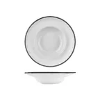 image of Turgla T-HLBLAZT27CK-6 Helix Deep Round Plate, 10.75" Diameter, 17 oz Black Porcelain Dinnerware