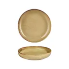image of Turgla T-HLDNCP26CK-6 Dune Deep Round Plate, 10.25" Diameter, 59 oz Porcelain, Vibrant Orange Finish