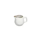 image of Turgla T-HLGL01ST-12 Gleam Creamer Pitcher, 3.25" Diameter, 3 Oz Capacity, Brown Porcelain Handle