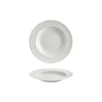 image of Turgla T-HLGT23CK-12 Deep Rim Round China Plate, 9" Diameter, Warm White Porcelain, 10 oz Capacity