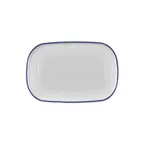 image of Turgla T-HLNBL34OV-6 Oval Navy Porcelain Platter, 13.5" W x 9" D, Blue Serving Tray